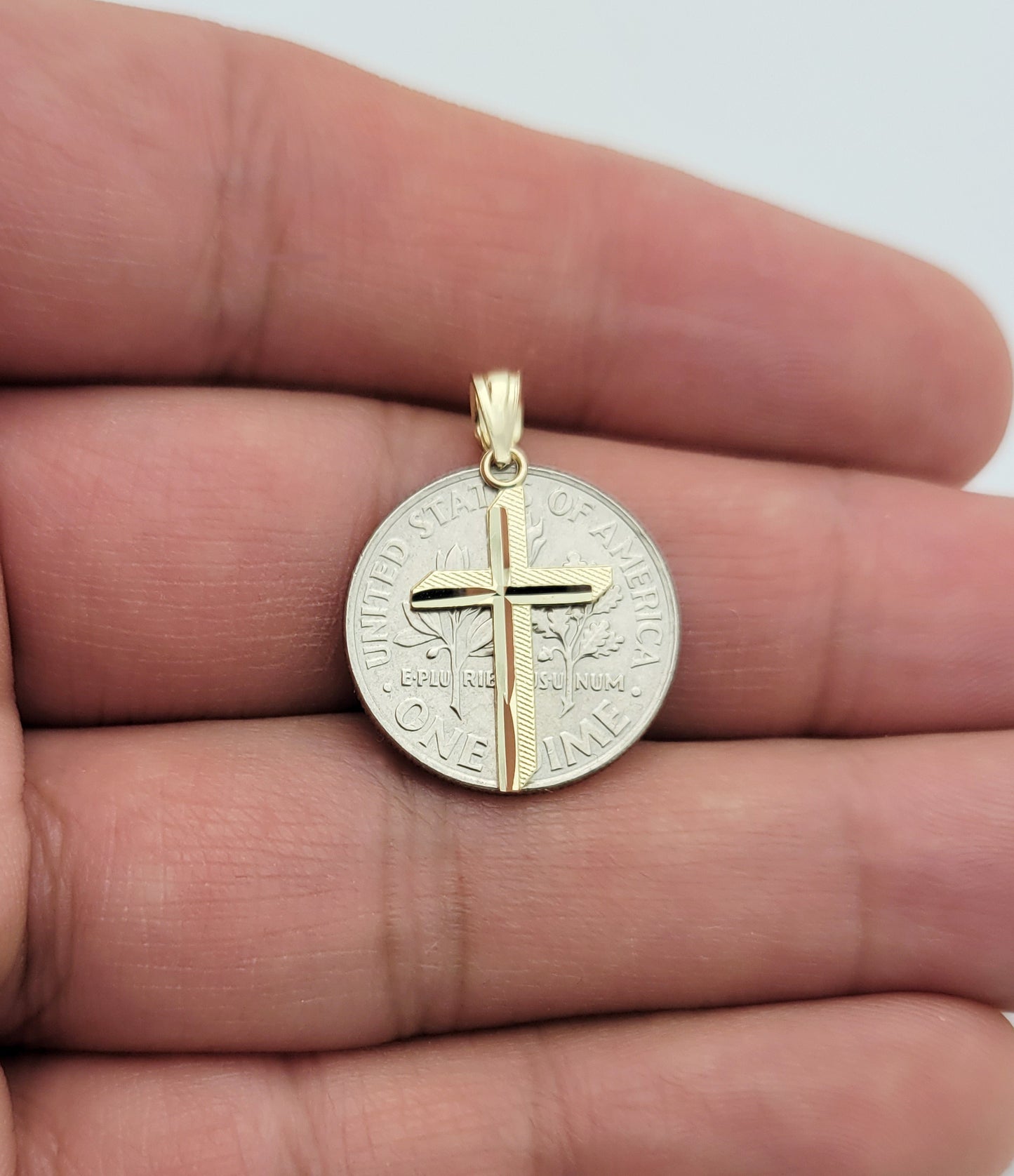 10K Yellow Gold Cross Pendant Gold Cross Small Charm