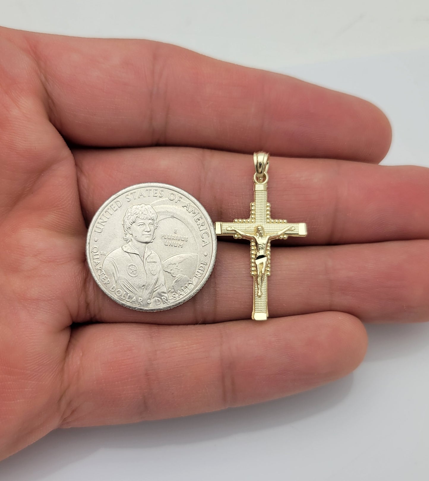 Gold Cross Necklace Pendant Gold Crucifix 10K Yellow Gold