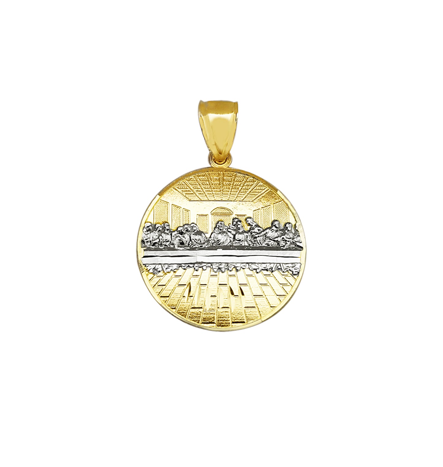 10K Gold Last Supper Pendant Charm Last Supper Medal