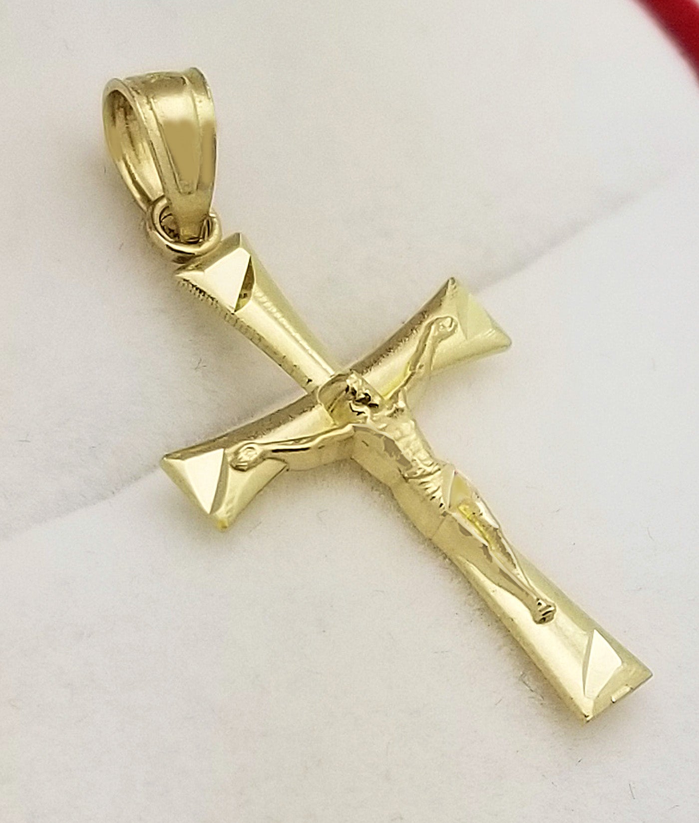10K Yellow Gold Cross Pendant Small Cross Charm