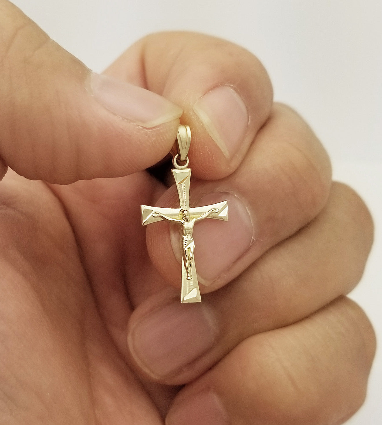 10K Yellow Gold Cross Pendant Small Cross Charm