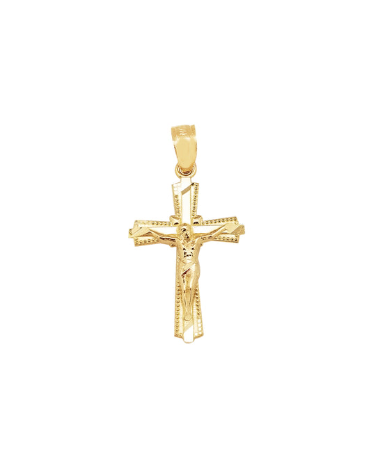 10K Yellow Gold Small Cross Necklace Pendant Gold Cross Charm