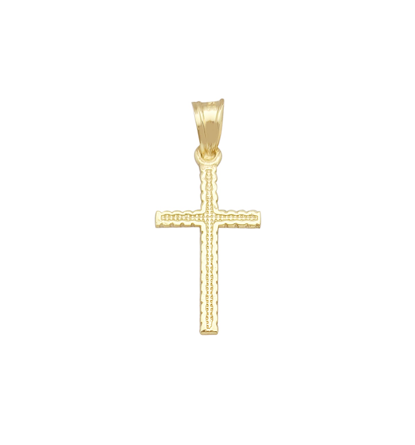 10K Yellow Gold Cross Pendant Gold Cross Charm Small