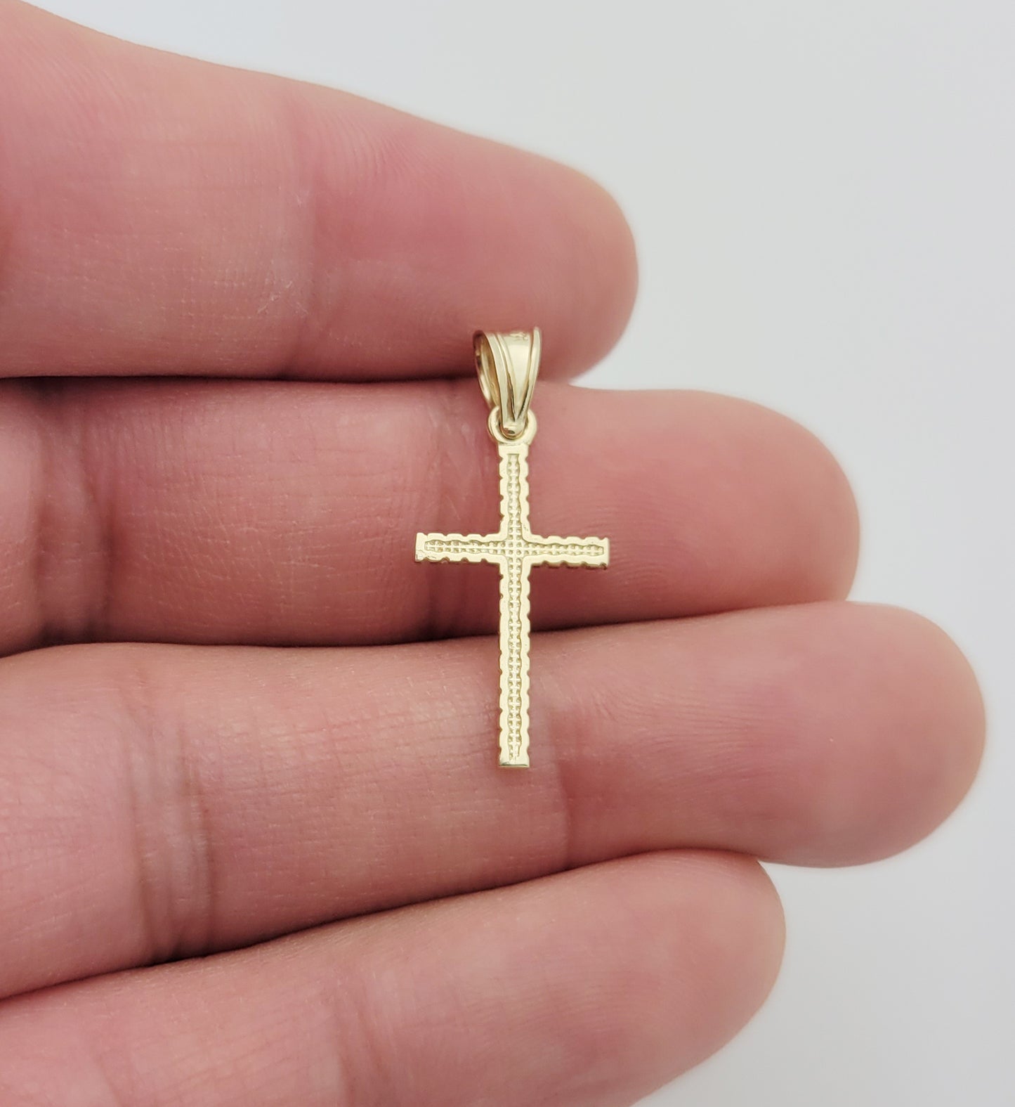 10K Yellow Gold Cross Pendant Gold Cross Charm Small