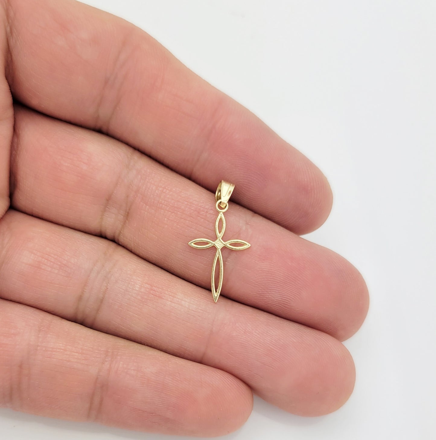 10k Yellow Gold Small Cross Pendant Gold Cross For Gold Necklace