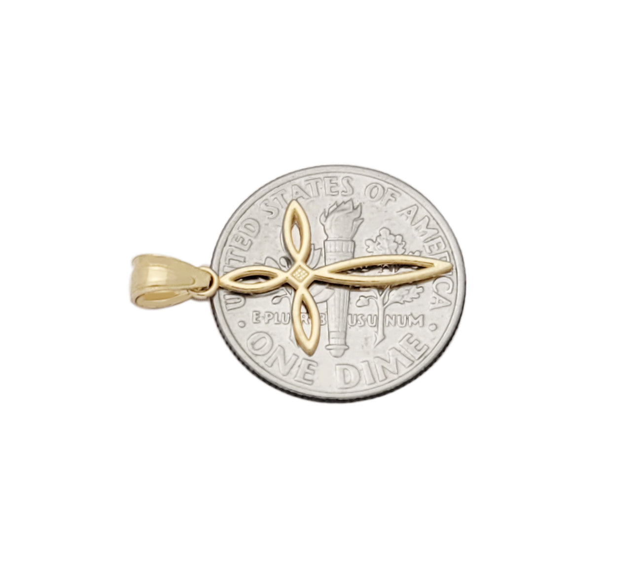 10k Yellow Gold Small Cross Pendant Gold Cross For Gold Necklace