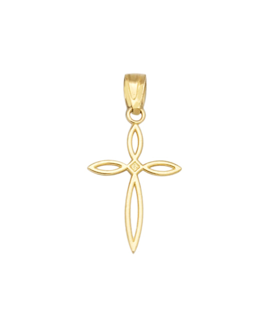 10k Yellow Gold Small Cross Pendant Gold Cross For Gold Necklace