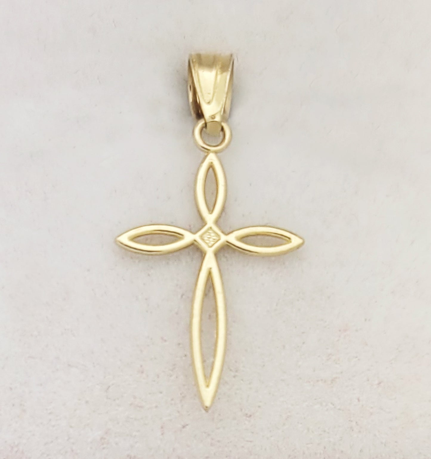 10k Yellow Gold Small Cross Pendant Gold Cross For Gold Necklace