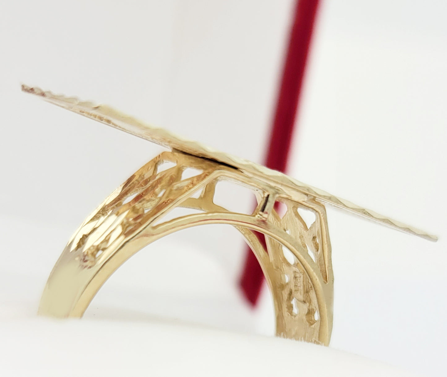 10K Yellow Gold Hundred Dollar Bill Ring Benjamin Franklin Ring