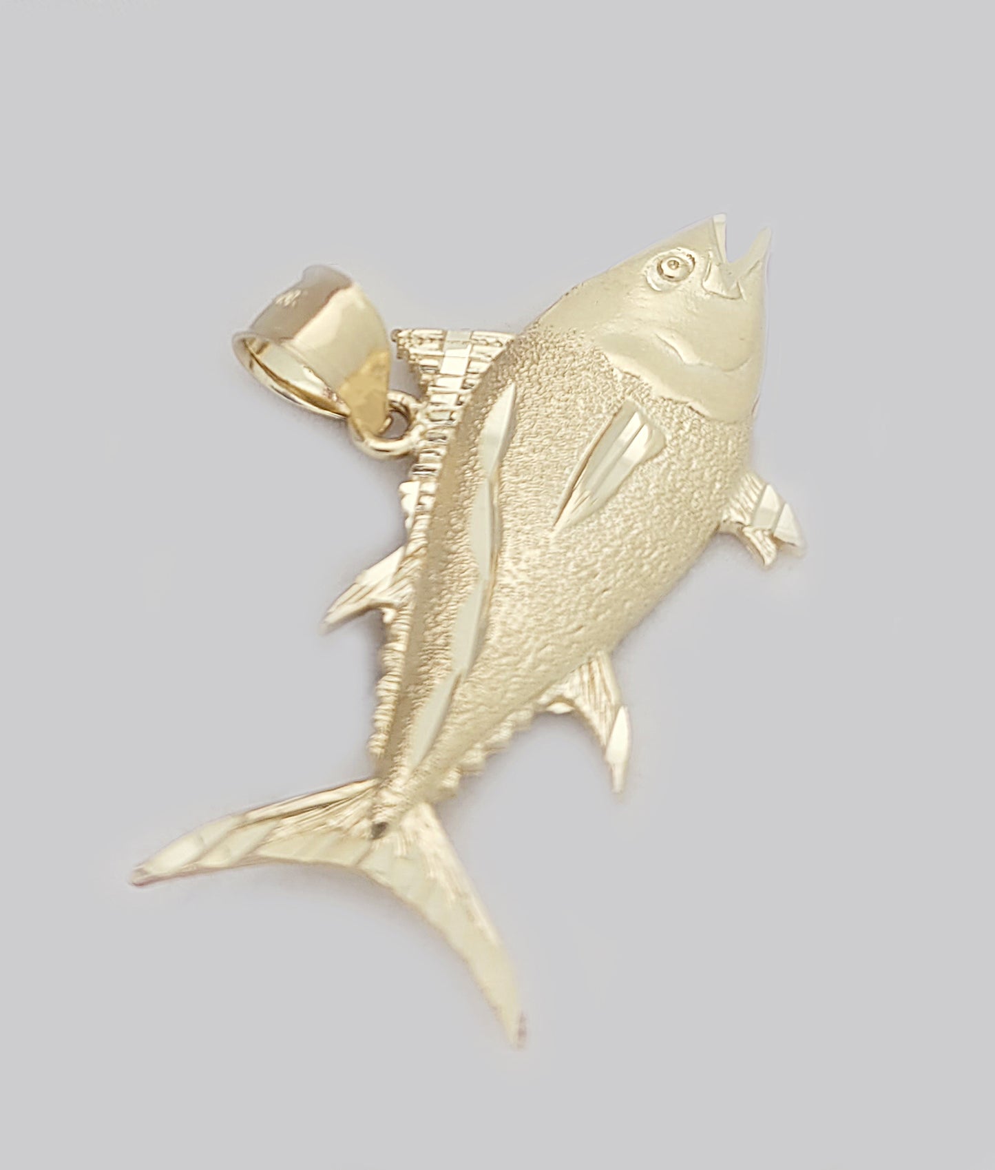 10k Yellow Gold Yellowfin Tuna Fish Pendant