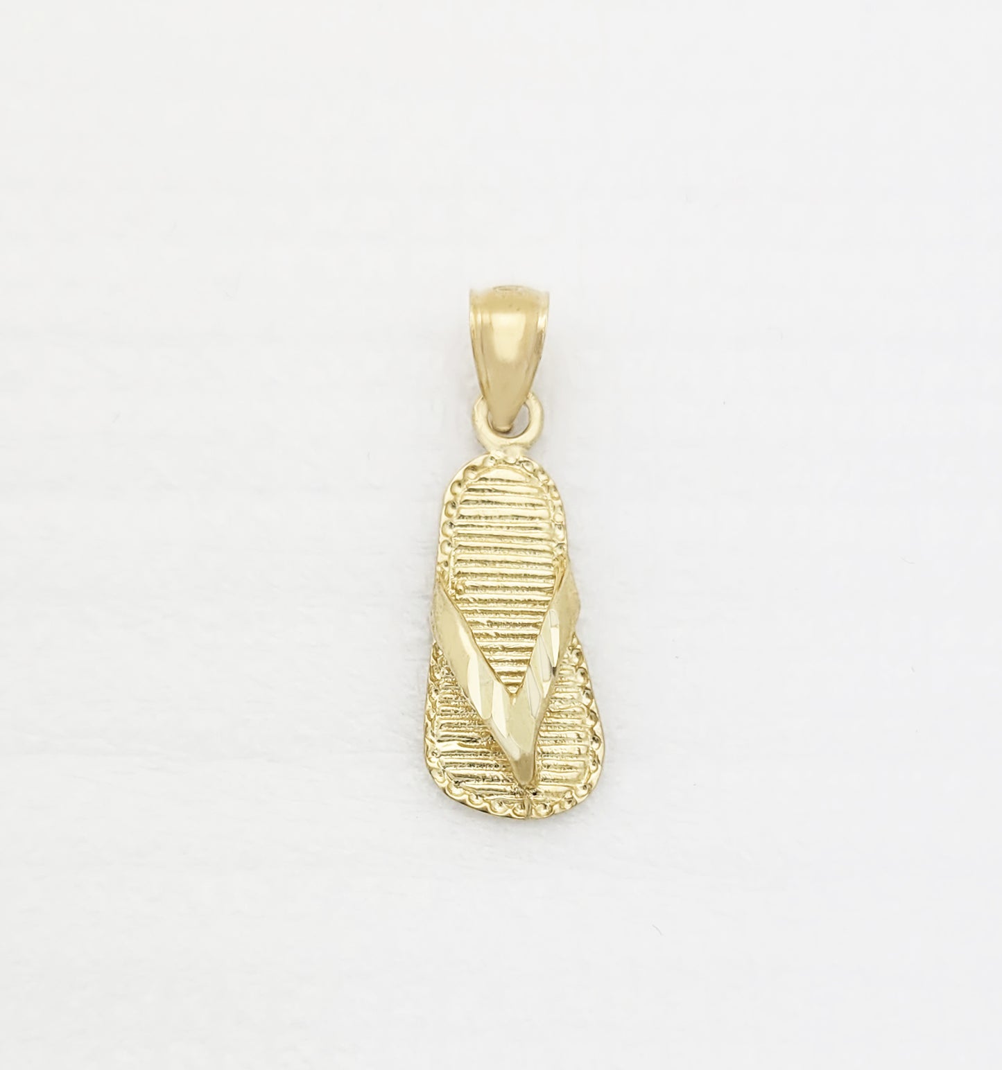10K Yellow Gold Flip Flop Sandal Necklace Pendant Flip Flop Charm