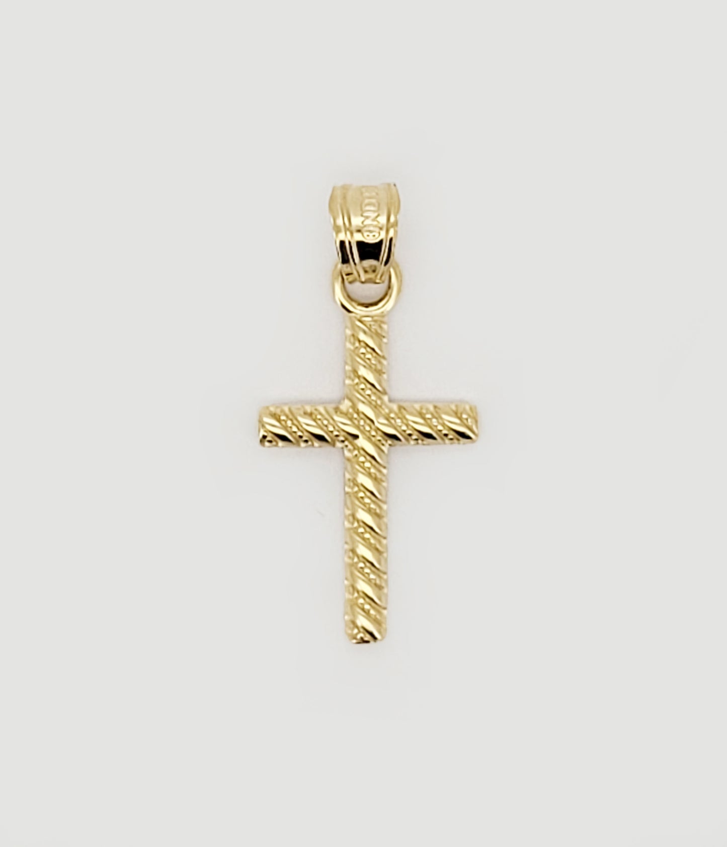 10K Yellow Gold Cross Necklace Pendant Small Cross Charm