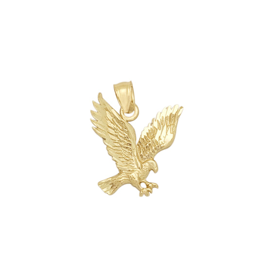 10K Yellow Gold American Eagle Pendant Eagle Charm