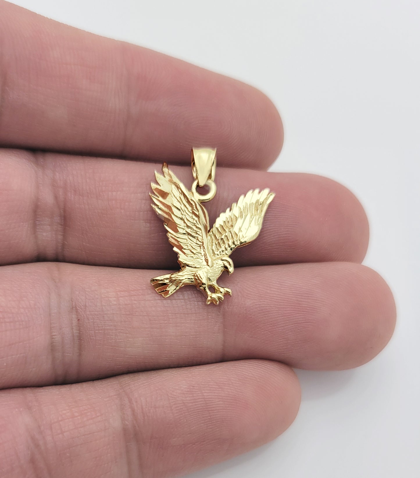 10K Yellow Gold American Eagle Pendant Eagle Charm