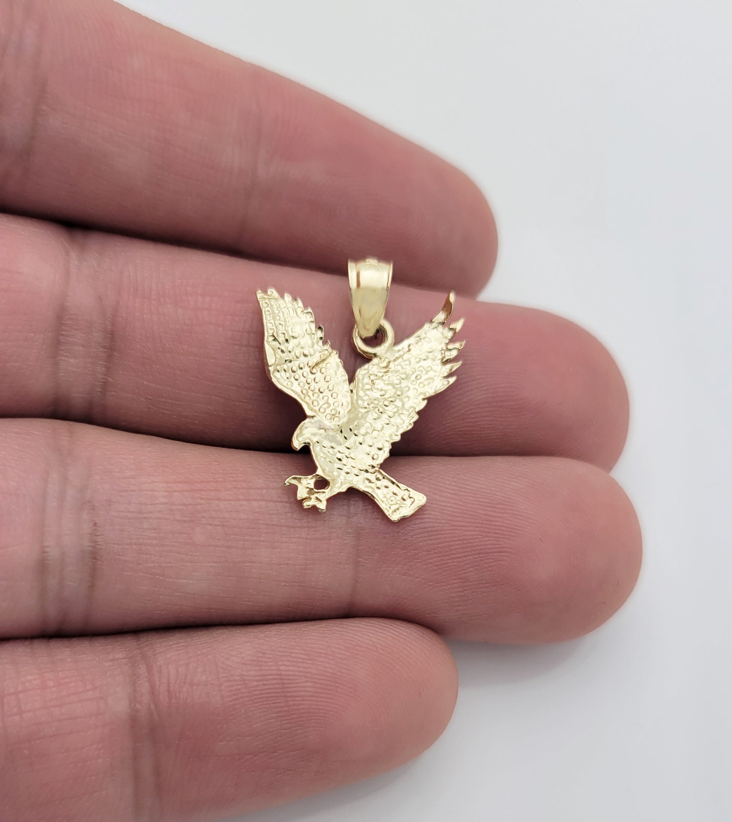 10K Yellow Gold American Eagle Pendant Eagle Charm