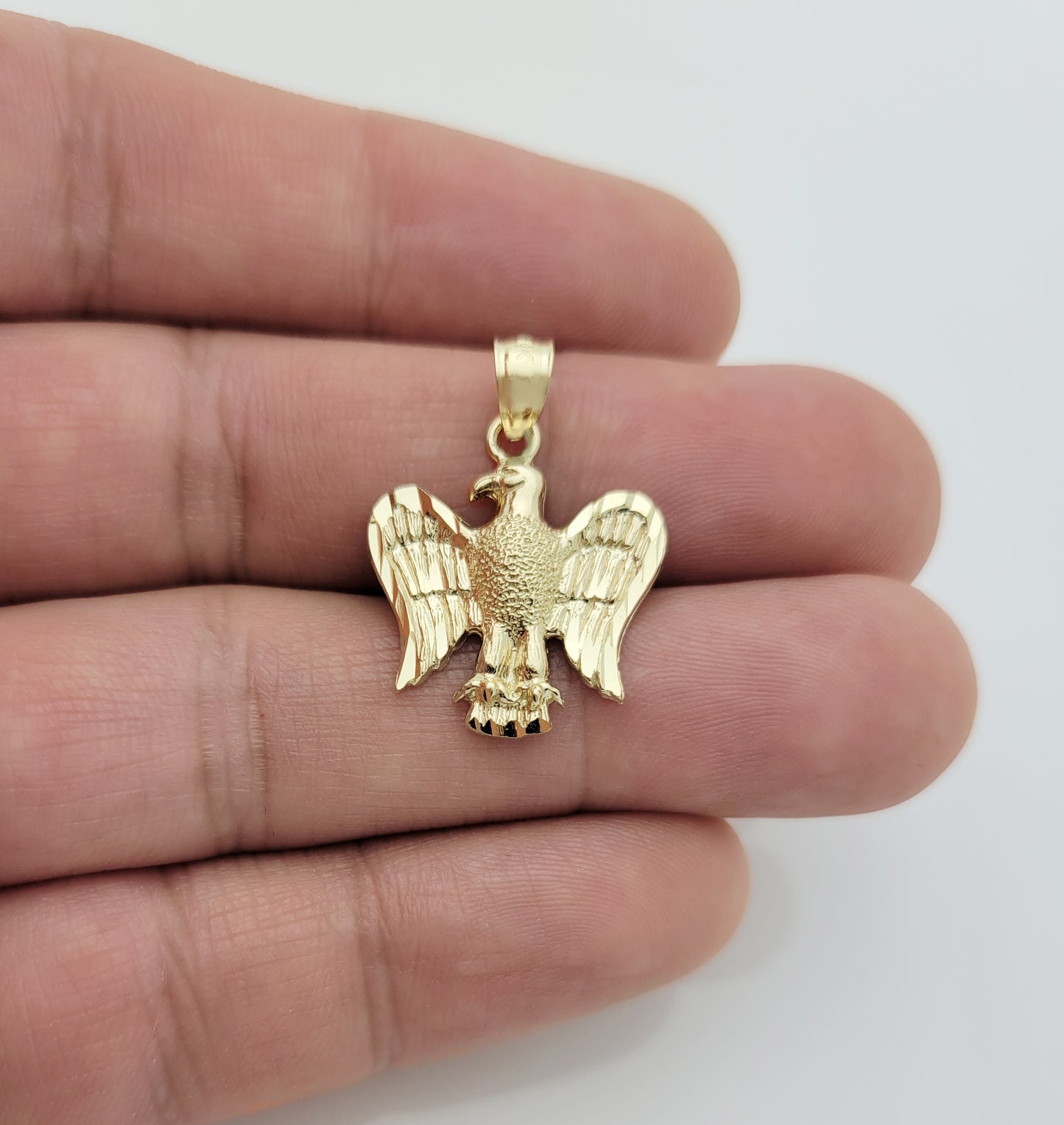 10K Yellow Gold American Eagle Pendant Eagle Charm