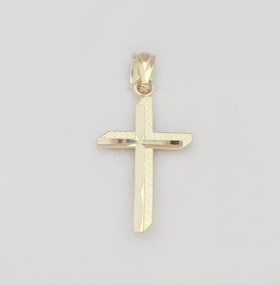 10K Yellow Gold Cross Pendant Gold Cross Small Charm