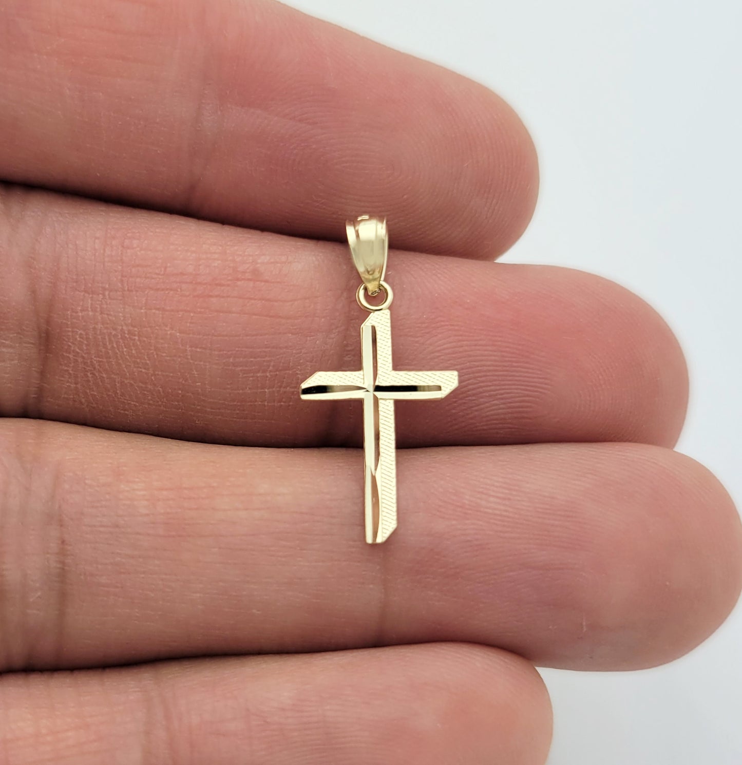 10K Yellow Gold Cross Pendant Gold Cross Small Charm