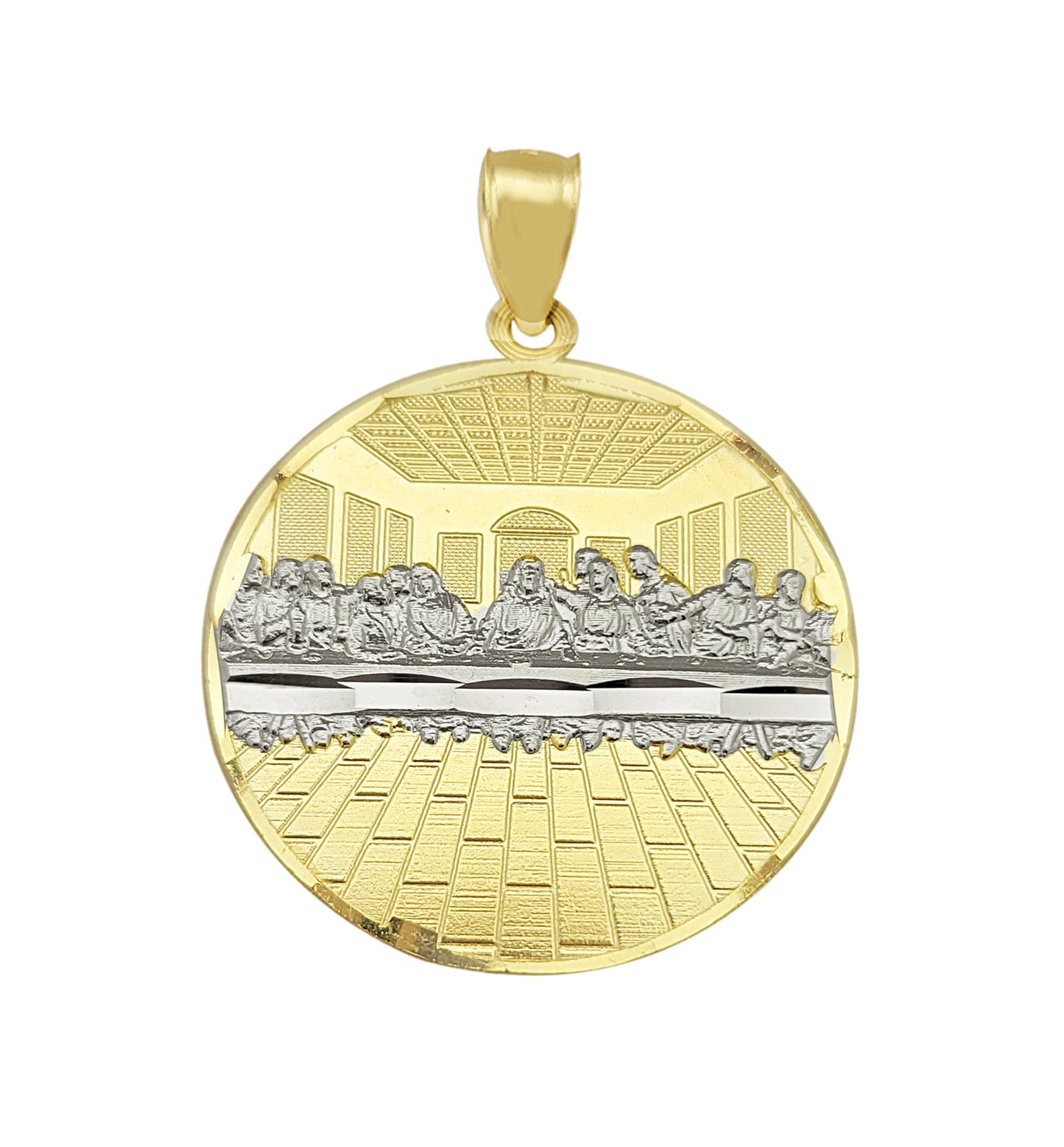 10K Yellow Gold Last Supper Pendant Last Supper Medallion