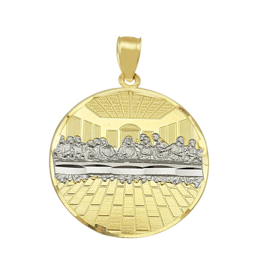 10K Yellow Gold Last Supper Pendant Last Supper Medallion