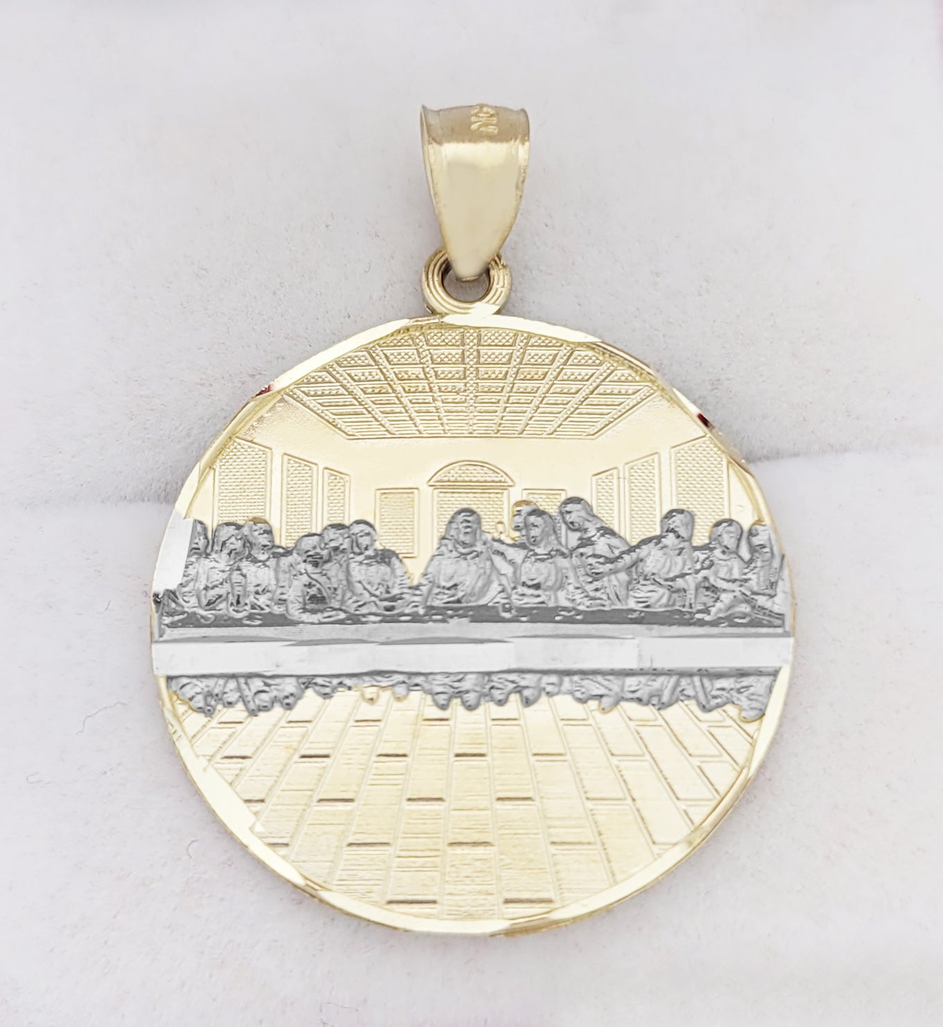 10K Yellow Gold Last Supper Pendant Last Supper Medallion