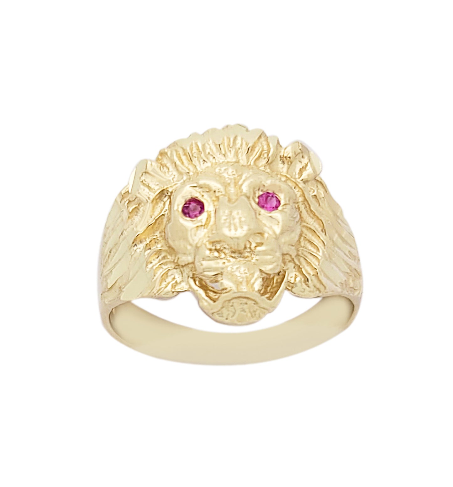 10K Yellow Gold Lion Ring Pinky Ring Size 6.5
