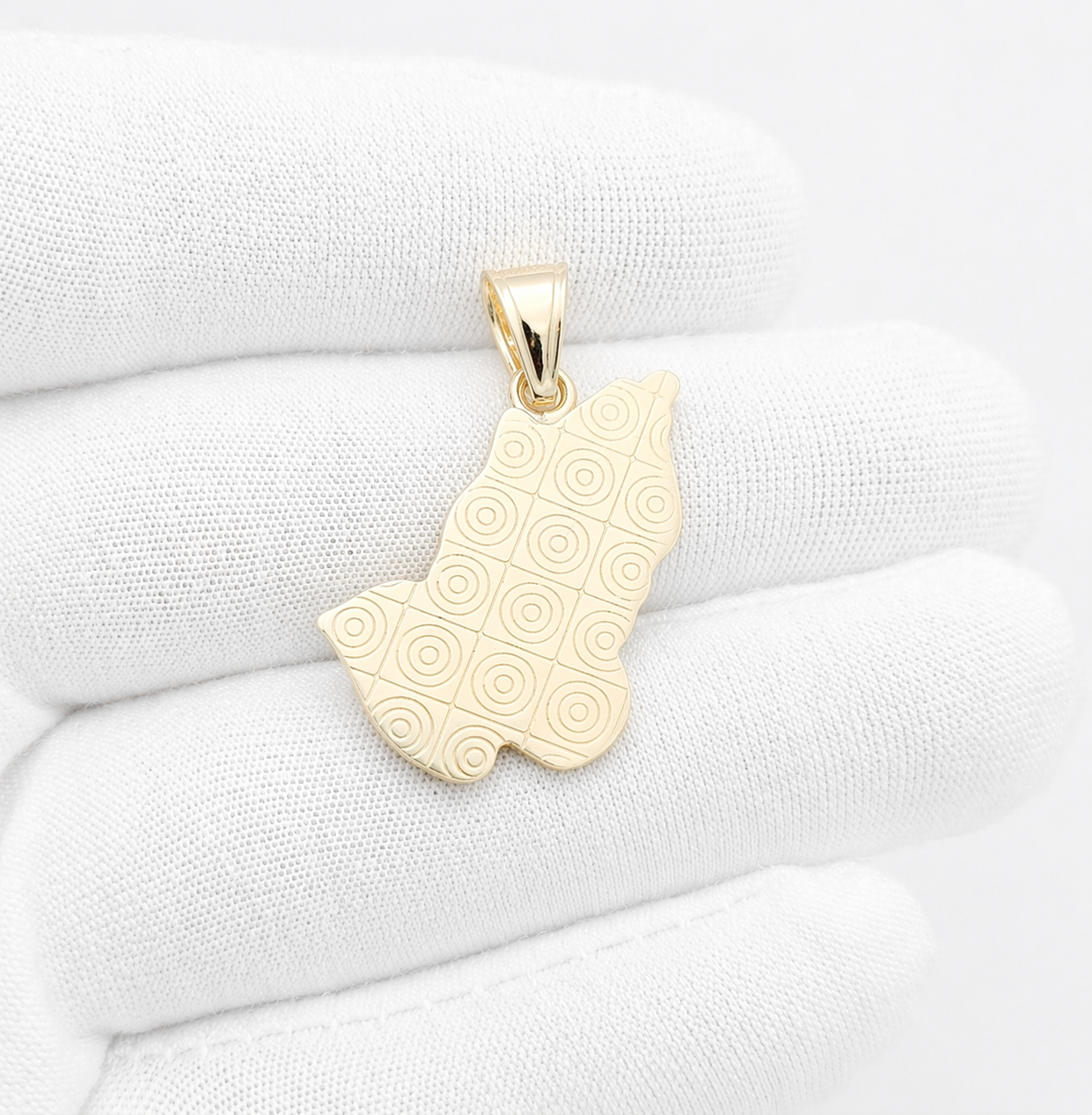 10k Yellow Gold Praying Hands Prayers Hands Pendant 1.0 in x 0.7 in - Stunu jewelry