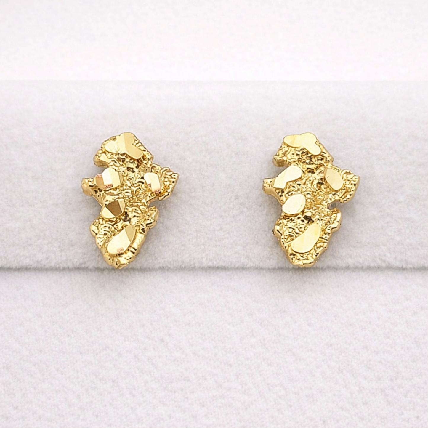 10k Yellow Gold Small Nugget Earrings Solid Gold