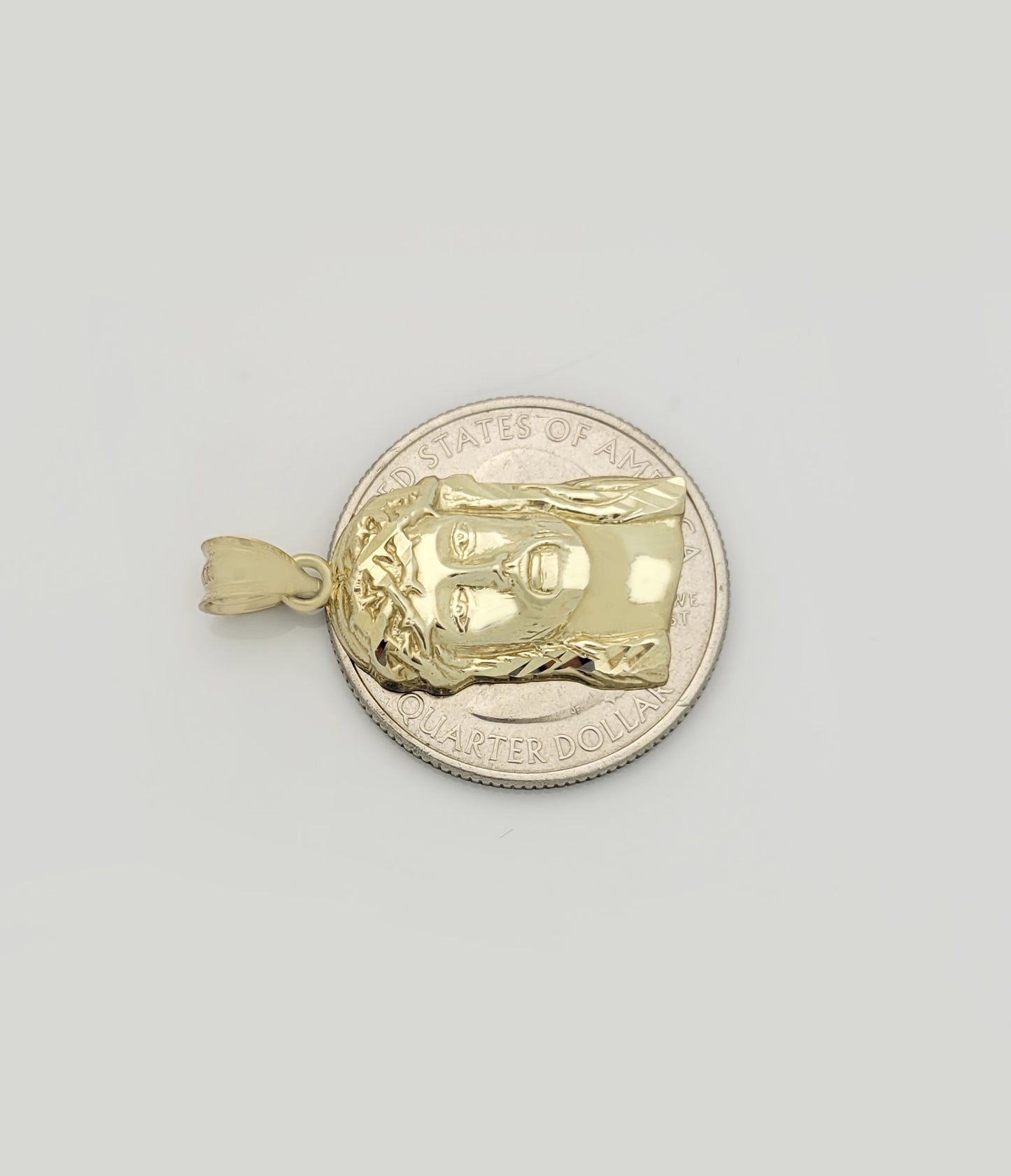 10k Yellow Gold Jesus Face Charm Pendant Jesus Head Pendant