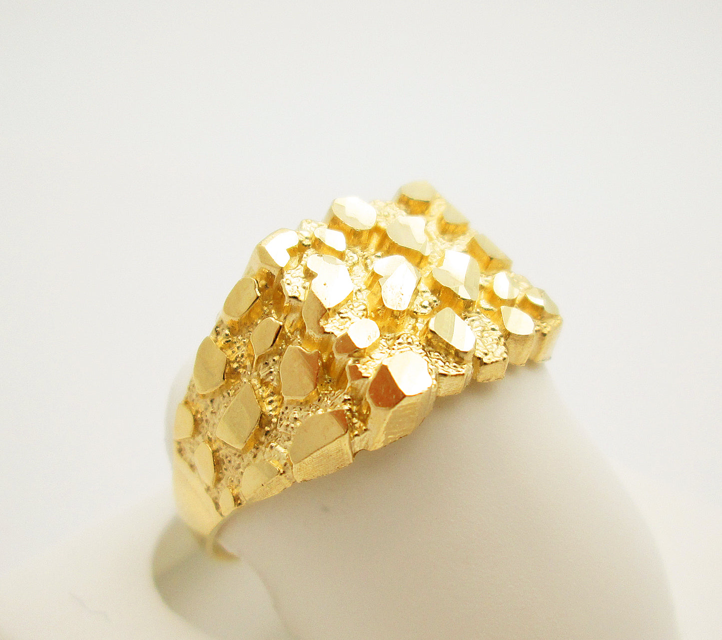 10K Gold Solid Nugget Ring Thin Gold Ring